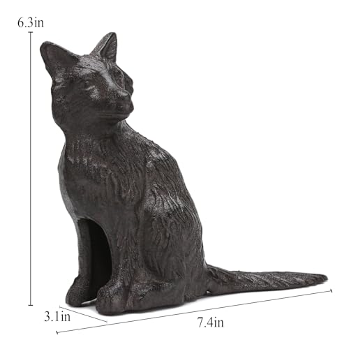BRASSTAR Cast Iron Animal Door Stopper Fox Shape Heavy Duty Door Window Holder Home Office Shop Farm Manor Decoration Utility Tool TQGJPT515