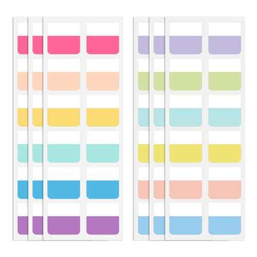 240 Pcs 1Inch Sticky Index Tabs, Colored Book Sticky Tabs for Notebooks, Repositionable Page Tabs for Notebooks File Classification