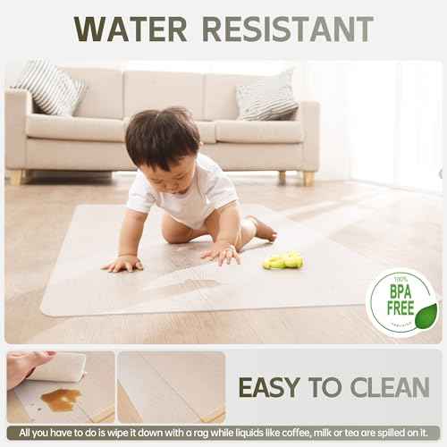 Office Chair Mat for Hardwood Floor, 48" x 30" Transparent Floor Mats Wood/Tile Protection Mat for Office & Home, 0.08" Thick Heavy Duty Desk Chair Mats, Smooth Glide for Rolling Chairs