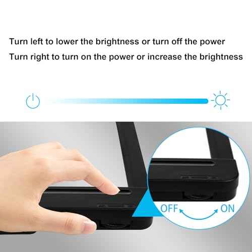5X Floor Magnifying Glass with Light and Stand, 36 LED Dimmable Floor Magnifying Lamp, 3-in-1 Adjustable Lighted Magnifier for Reading, Sewing, Crafts, Close Work etc