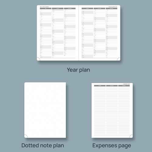 POPRUN 2026 Planner (Medium - 6.5'' x 8.5'') - 2026 Weekly Calendar ((Jan. 2026 - Dec. 2026) with Hourly Time Slots, Weekly/Monthly Appointment Book for Time Management - Leather Soft Cover - Brown