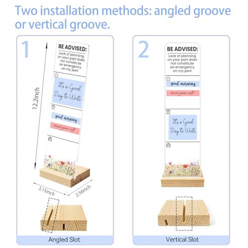 ENGVZ Advised Funny Office Sticky Notes Monitor Memo Board with Removable Wooden Base