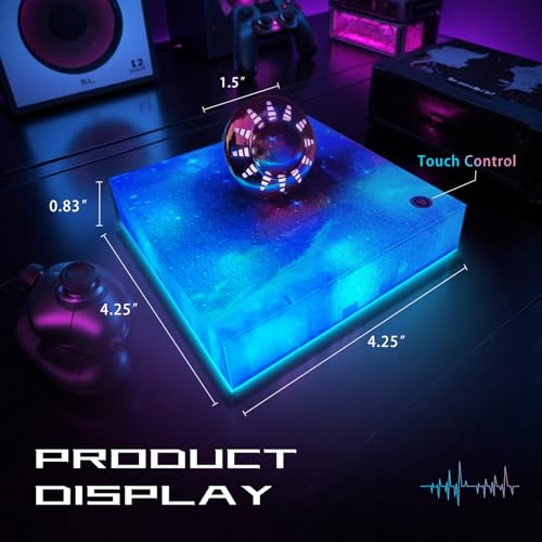 Magnetic Levitating UFO Lamp, Floating 360¡ÆRotating RGB Galaxy Light Display, Cool Gadgets Desk Decor for Office Home Esports Room, Amazing Gift for Men Girls and Kids