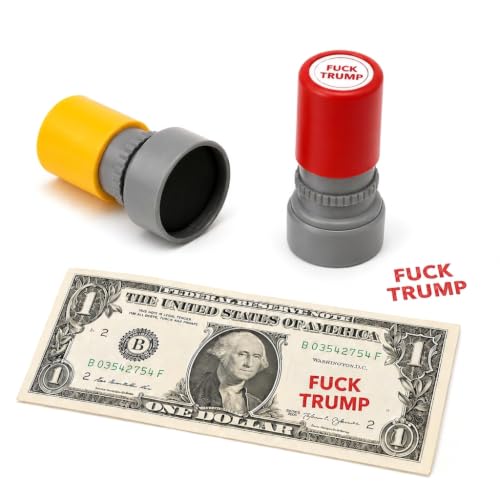ANIPAWRA 2-Pack Self-Inking Trump Political Stamps - Red & Multicolor Funny Gag Gift