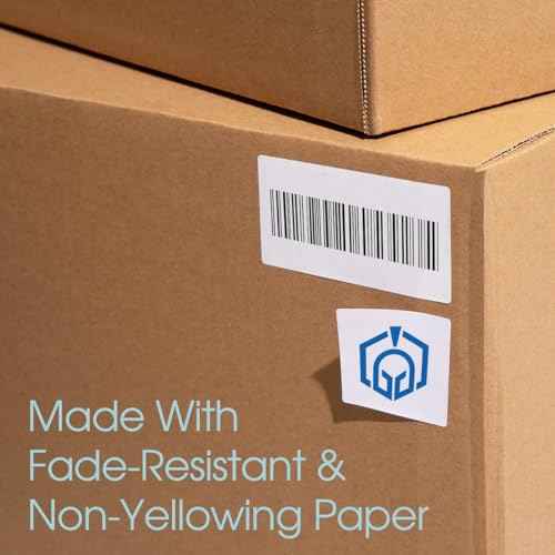 4" X 3" Matte White Printable Labels Compatible with Inkjet and Laser Printers - 500 Sheets, 3000 Total Paper Stickers for Shipping, QR Codes, and Barcodes - Spartan Industrial Template R021