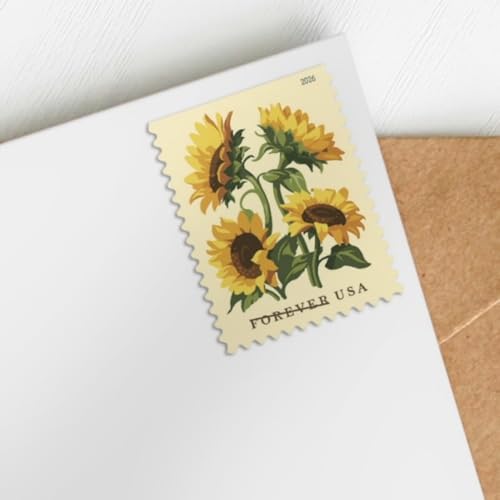 Sunflowers Forever Postage Stamps Booklet of 20 - First-Class Mail 2026