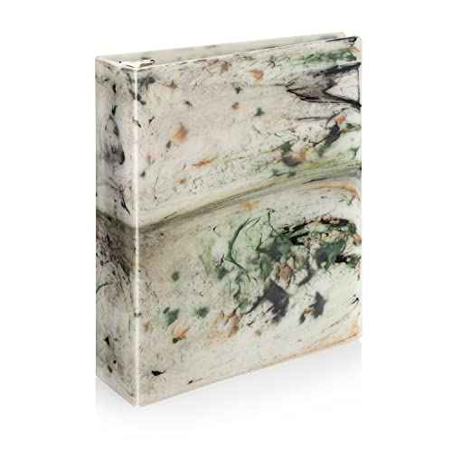 Carstens Limited Edition 3-Inch Green Marble Heavy Duty 3-Ring Binder ? Side Opening, Waterproof, Durable Plastic, No-Gap Rings, Holds 400 Sheets, BPA-Free, Made in USA (1719-3R)