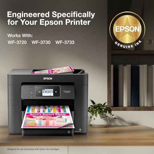 EPSON 702 DURABrite Ultra Ink High Capacity Cyan Cartridge (T702XL220-S) Works with WorkForce Pro WF-3720, WF-3730, WF-3733