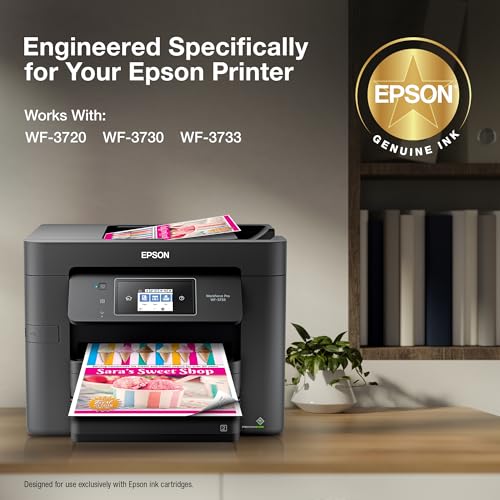 EPSON 702 DURABrite Ultra Ink Standard Capacity Color Combo Pack (T702520-S) Works with WorkForce Pro WF-3720, WF-3730, WF-3733