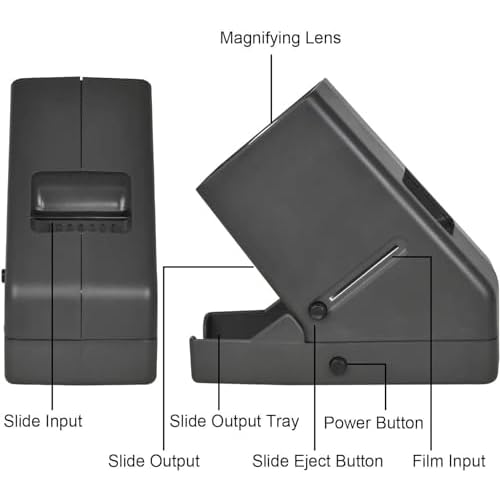 DIGITNOW 35mm Slide and Film Viewer, 3X Magnification, Battery Operation, LED Lighted Illuminated Viewing ?for 35mm Slides & Positive Film Negatives(4AA Batteries Included)