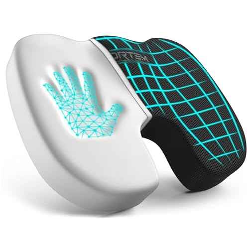 FORTEM Seat Cushion, Office Chair Cushion, Desk Chair Memory Foam, Sciatica Coccyx Tailbone Pain Relief, Pressure Relief, Sitting Pad, Gaming Sitting Pillow, Washable Cover, Non Slip