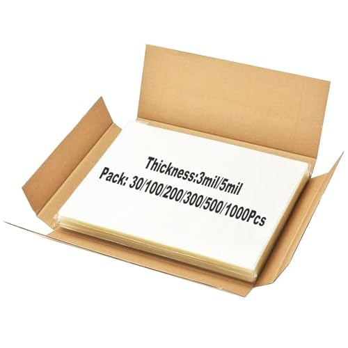Clear Thermal Laminating Plastic Paper Laminator Sheets, 500 Pack 3 Mil Laminating Sheets, 9 x 11.5 Inch Thermal Laminating Pouches for Thermal Laminator