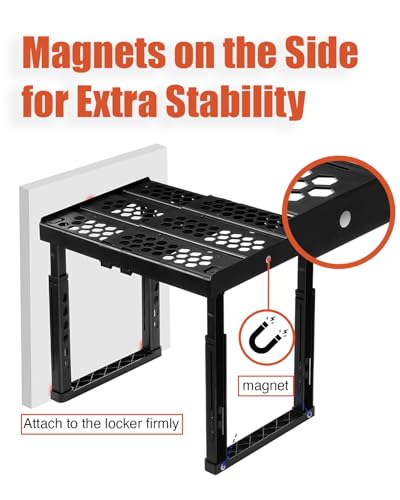 Piffny Locker Organizer Shelf， Adjustable Width and Height,