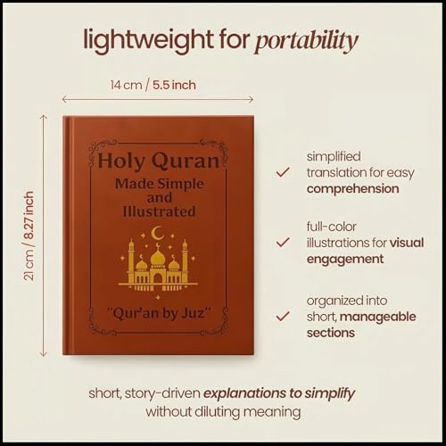 Islamic Study Guide with Illustrated Quran, Surah Summaries & Tafsir