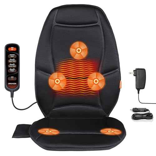 Massage Seat Cushion with Heat,Back Massager for Chair Back Massager Heated Seat Cover Massage Chair Pad for Pain Relief Home Office Use