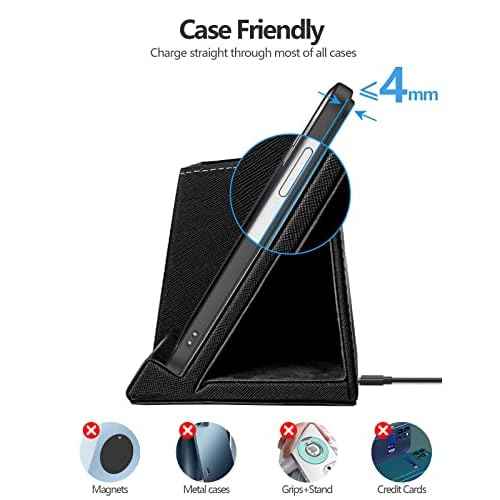Pen Holder with Wireless Charger, Compatible with iPhone 17/16/15/14/13/12/11/8 Series, Pencil Holder Phone Stand for Desk Home Office, Men Gift Husband Wife Anniversary Dad Birthday Idea Gadget