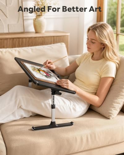 SAIJI Adjustable Bed Laptop Desk Stand - Black, 20.5x11.8 Inches