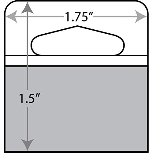 1-3/4" X 1-1/2" Slot Holed Adhesive Hang Tabs 1000/Pack