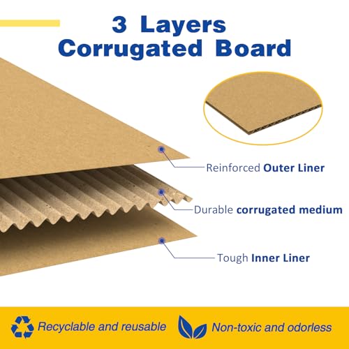 EZALFTIN 6x6x4 Inch Small Shipping Boxes - 30 Pack Brown Corrugated Cardboard for Packing & Mailing