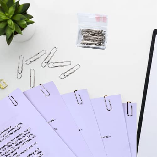 Aksiko 220pcs Paper Clips Set – Medium 1.3" & Jumbo 2" with Storage Boxes