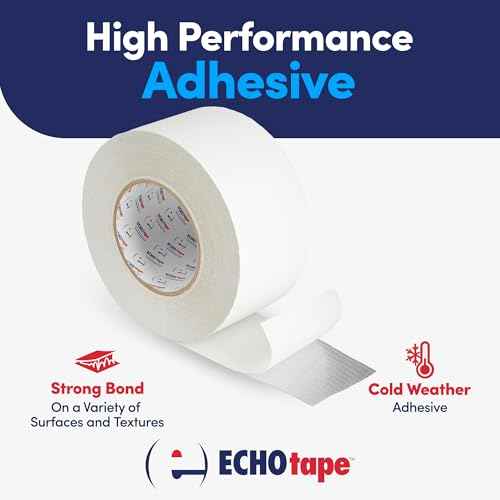ECHOtape FS-J7754 | All Weather ASJ Poly Insulation Facing Tape | Insulation Seaming, Sealing, Repair Tape | High Performance Adhesive | |White ASJ Poly Tape | Contractors Tape | 2.83 in x 50 yds
