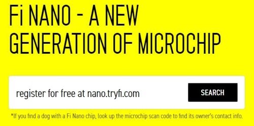 Fi Nano Microchip for Dogs - 1-Pack with Free Lifetime Registration - Universally Scannable, Small Size