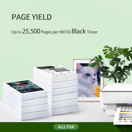 IM550 Black Toner Cartridge IM550 IM600 418477 Toner Cartridge Replacement for Ricoh IM550F IM600 IM600SRF P800 P801 Printer(1-Pack)