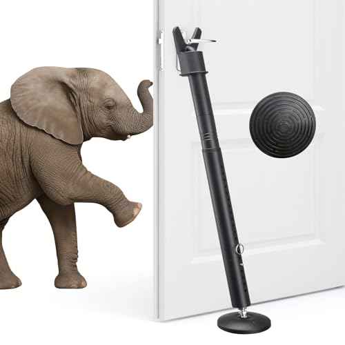 2 Pack Door Security Bar - Upgraded 360¡Æ Pivoting Anti-Slip Base,Heavy Duty Burglar Door Stopper Stick,28-52" Adjustable Barricade Safety Jammer Stoper for Front Door Patio Sliding Glass Window