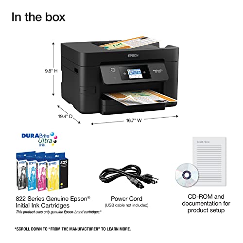 Epson Workforce Pro WF-3823 Wireless Color All-in-One Inkjet Printer