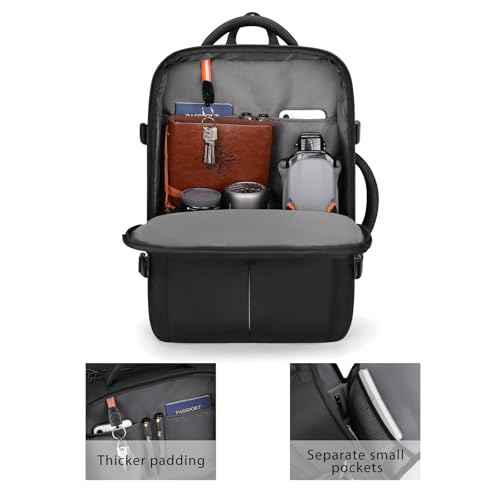 reeyee Travel Backpack Business for Men Carry On Backpack Large 45L Travel Bag Water-resistant Laptop Backpack Weekender Bag Fits 17.3 lnch Laptop