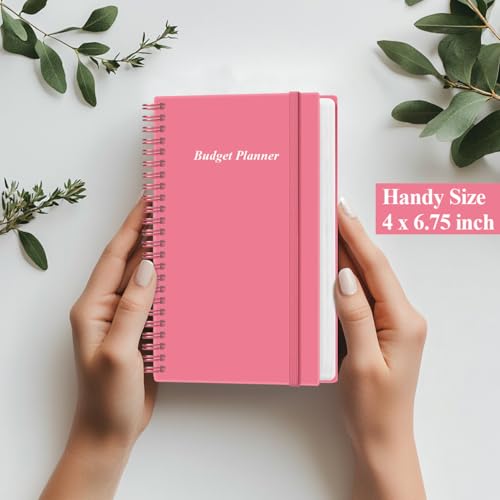 Heveboik Pink Budget Planner A6 3.75 x 6.75 inch - 80 Sheet Expense Tracker