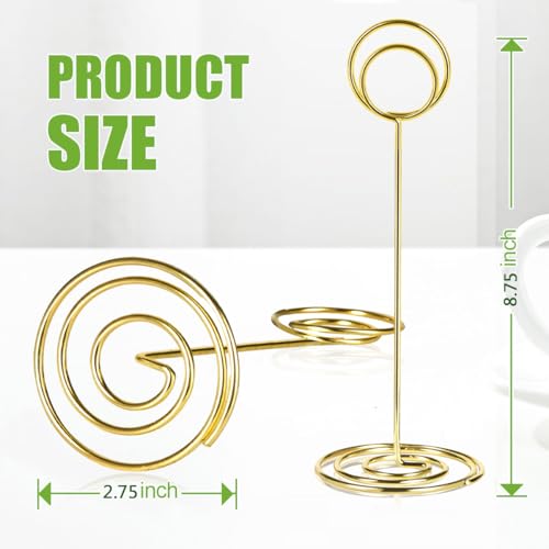 NERIUS Gold 8.75 Inch Table Number Holders 6 Pack for Wedding Party