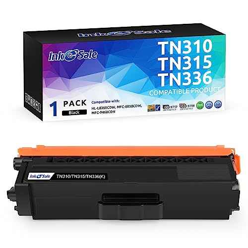INK E-SALE Compatible Toner Cartridge Replacement for Brother TN336 TN315 TN310 TN331(Black, 1-Pack), for use with Brother HL-L8350CDW HL-4150CDN MFC-L8850CDW MFC-9970CDW MFC-L8600CDW Printer