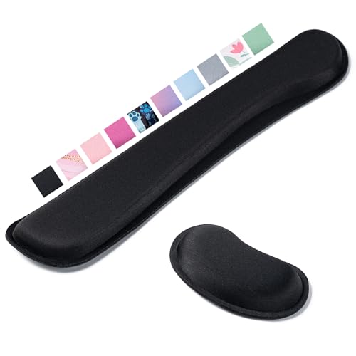 Hoewina Black Keyboard Wrist Rest, Ergonomic Support for Comfort