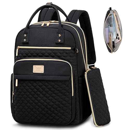 Laptop Backpack for Women,15.6 Inch Laptop Backpack for Work,Water Resistant Travel Backpack,College Bookbag with Wallet