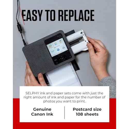 Canon RP-108 Color Ink/Paper Set, Compatible with Selphy CP910/CP820/CP1200/CP1300/CP1500