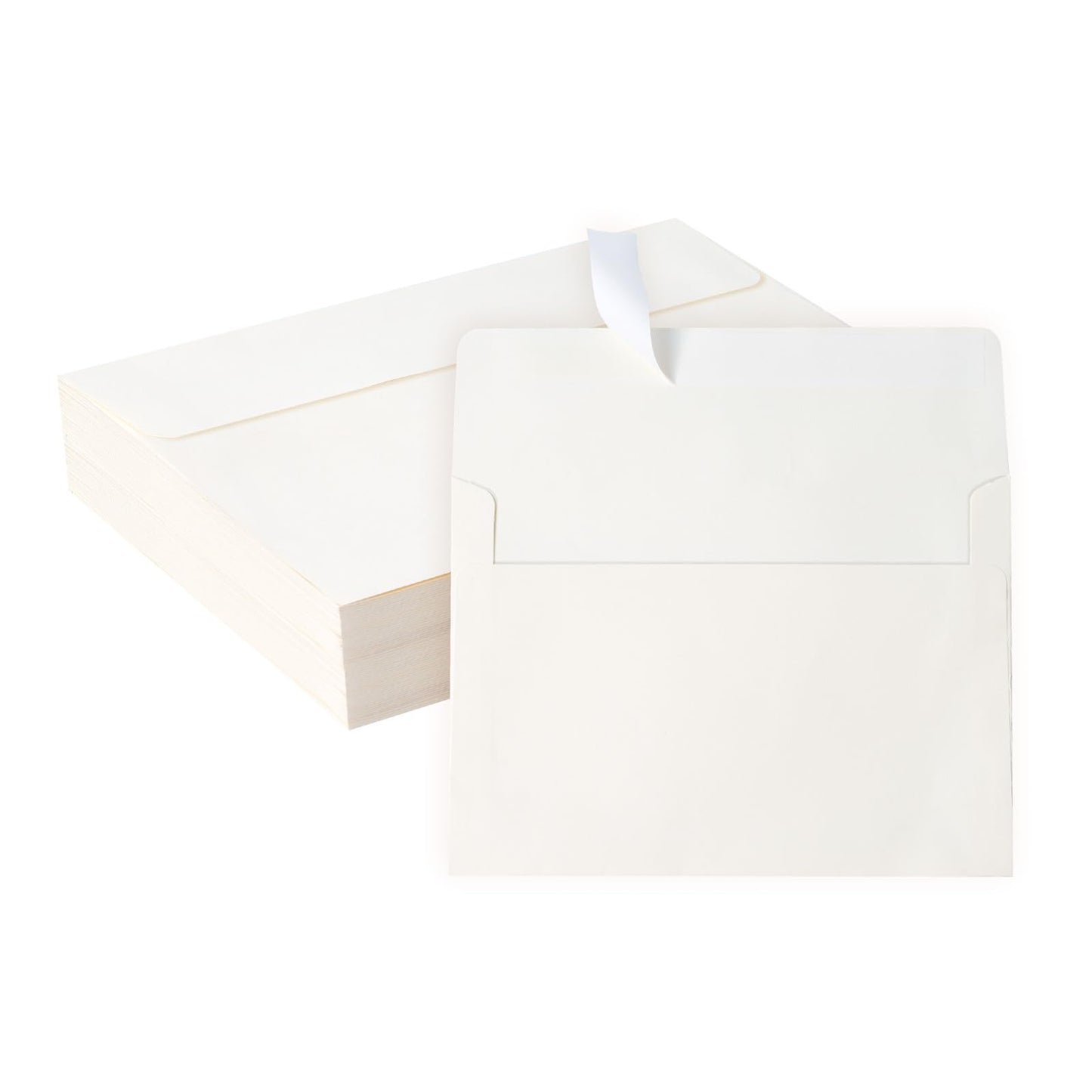 50 Pack 4x6 Envelopes, Cream White A4 Envelopes Self Seal for Invitations, Weddings, Greeting Cards, Mailing, Graduation, Party - Printable 4.25 x 6.25 Inches (A4 (4.72 x 6.5 in))
