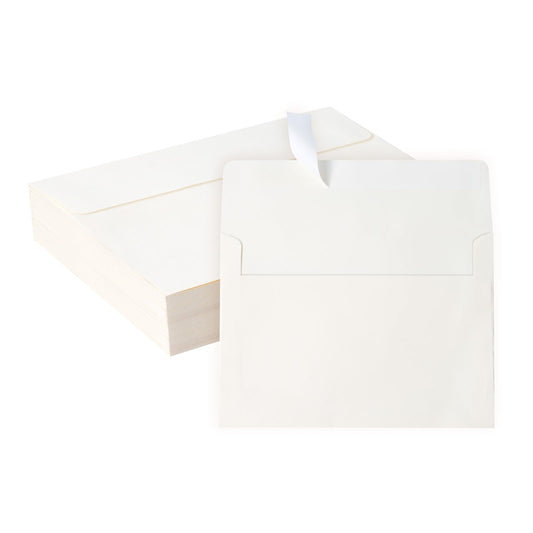 50 Pack 4x6 Envelopes, Cream White A4 Envelopes Self Seal for Invitations, Weddings, Greeting Cards, Mailing, Graduation, Party - Printable 4.25 x 6.25 Inches (A4 (4.72 x 6.5 in))