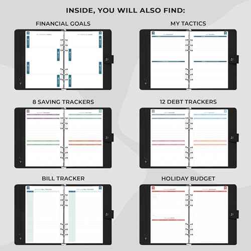 Clever Fox Budget Planner Binder ? Monthly Financial Organizer Book with Pockets, Bill Tracker, Expense Tracker & Cash Envelopes ? Undated Finance Journal for Budgeting ? 7¡È x 9¡È (Black)