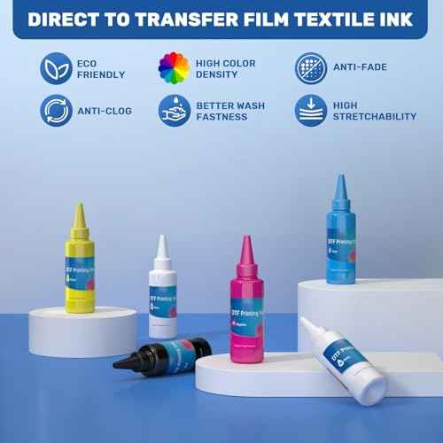 GEVANCY¢ç DTF Ink Set,600ML Upgraded Anti Sedimentation Formula Premium Transfer Ink for DTF Printer Refill Compatible with XP600 I1800 F1080 DX5 DX7 8550 and More, C M Y K W W, 20oz