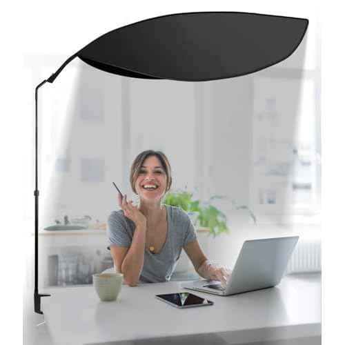 Cubicle Shade and Desk Shade, Adjustable Office Cubicle Desk Canopy to Block Light and AC Airflow, for Cubicle Cover & Light Shield for Partitions to Block Overhead Light and Glare, Black - 2025 New