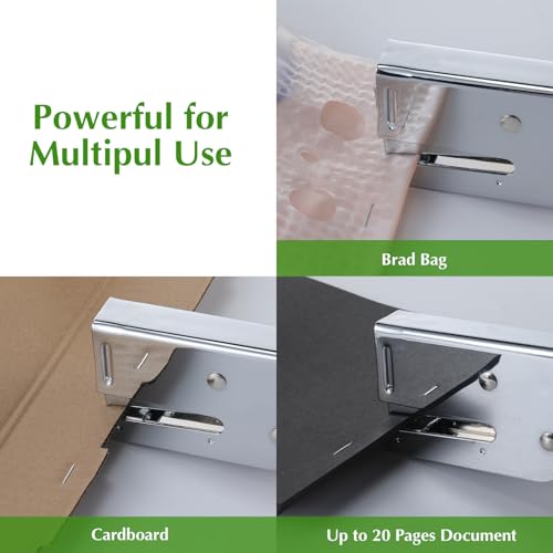 Fullhawl Silver Stapler Set with 1000 Staples & Remover | Heavy-Duty Office Desktop