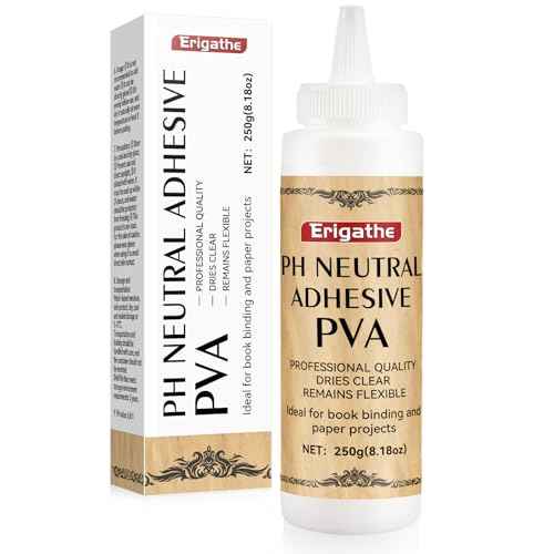 250g Book Glue,Neutral PH PVA Adhesive, Acid-Free, All-Purpose, Dries Clear and Remains Flexible, Used for Bookbinding and Repair, Framing, Collages, Paper Art and Crafts (1)