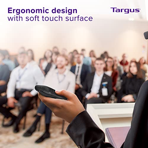 Targus Bluetooth Wireless Presentation Clicker Laser Pointer for Meetings and PowerPoint ? Comes with USB Dongle, 50 Foot Range (AMP16US)