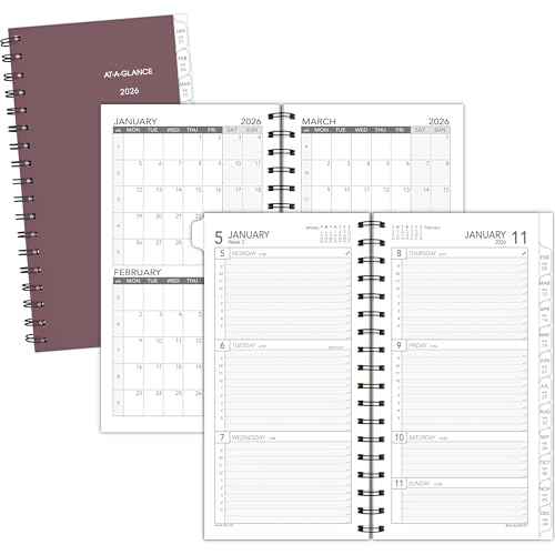 AT-A-GLANCE 2026 Planner Refill, Weekly, 3-1/4" x 6-1/2", Portable Size 2 (064-287-26)