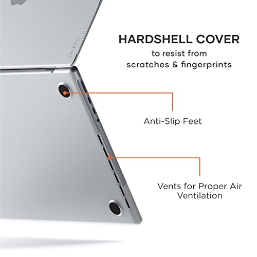 Satechi Eco Hardshell Case Compatible with MacBook Pro 14-inch (2025, M5/M4/M3/M2/M1), Slim & Lightweight, Hub-Friendly Design, Clear