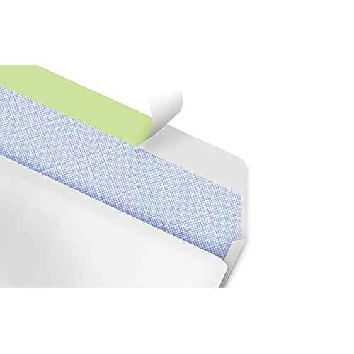 #10 Envelopes Letter Size Self Seal | 100 Business Mailing Security Peel and Sealing Envelope | 100% Tinted | no 10 White Windowless Legal Regular Plain Envelops Pack | 4-1/8 x 9-1/2 Inches | 24 LB