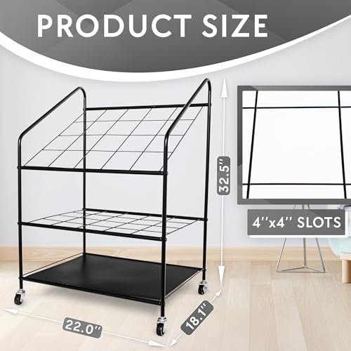 Blueprint Holder Storage Organizer - Blueprint Storage Rack with 20 Compartments - Blue Print Storage Organizer for Posters, Maps, Papers