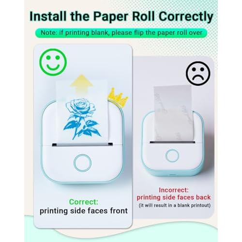 Memoking Sticker Printer - T02 Mini Printer Print Pods Portable Thermal Inkless Sticker Maker Machine Bluetooth Pocket Impresora Port?til Instant Print for Notes, Anatomical Diagrams, Journal,DIY,Gift