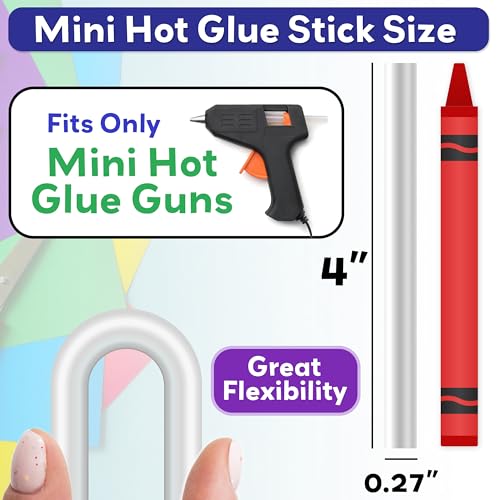 Innovative Haus Mini Hot Glue Sticks (600 Pack) - Fits Mini Glue Guns, 4" x 0.27" - Craft, Bond, Create on Wood, Metal, Glass and More - Transparent, Strong and Quick-Drying